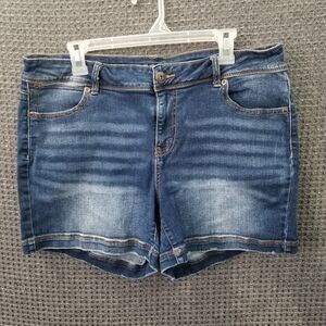 Maurices Denim Jean Shorts Women's 16 Distressed High Rise